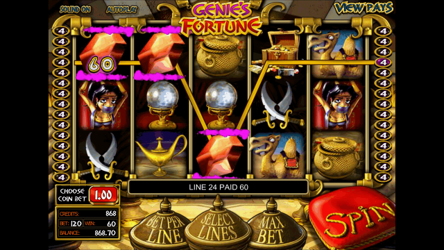 Игровой интерфейс Genie's Fortune 10