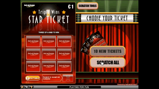 Игровой интерфейс Triple Wins Star Ticket 7
