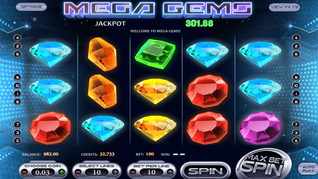 Характеристики слота Mega Gems 7
