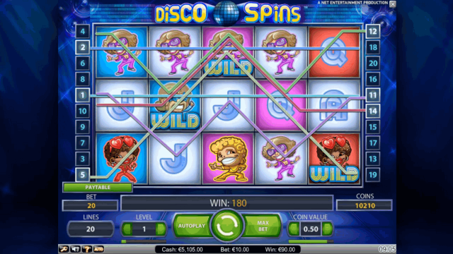 Игровой интерфейс Disco Spins 4