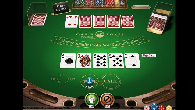 Бонусная игра Oasis Poker Professional Series 2