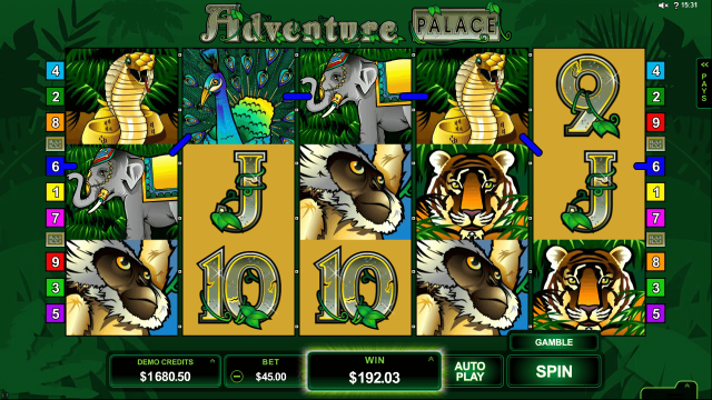 Игровой интерфейс Adventure Palace 9
