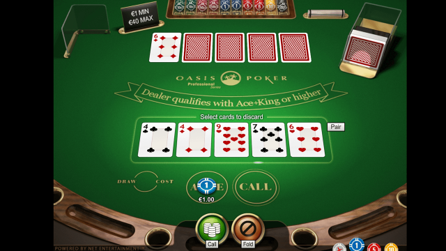 Бонусная игра Oasis Poker Professional Series 8