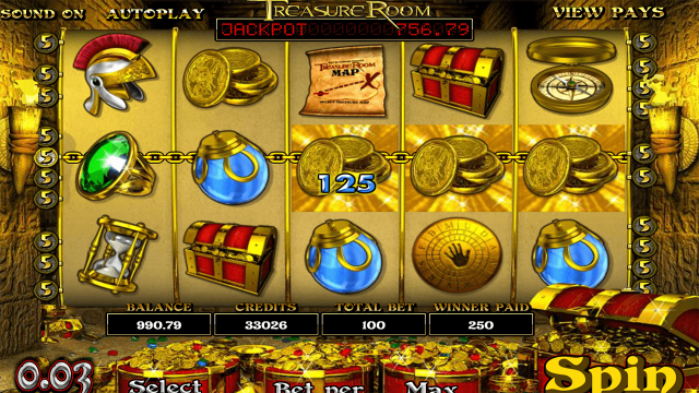 Игровой интерфейс Treasure Room 2