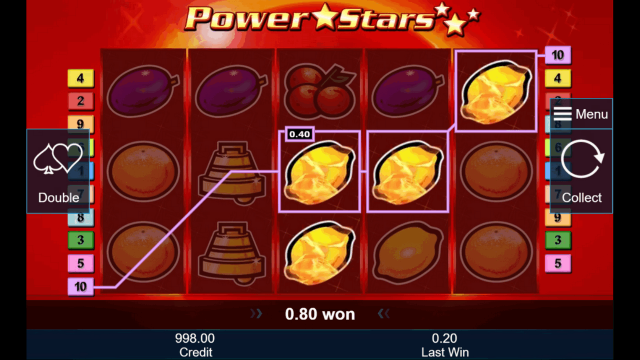 Игровой интерфейс Power Stars 9